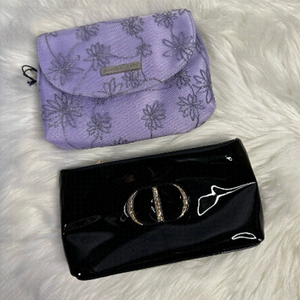 CHRISTIAN DIOR and GIVENCHY cosmetic pouch bundle
